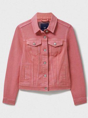 Розовый - джинсовая куртка в стиле вестерн Crew Clothing