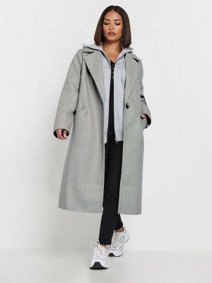 Серое городское пальто PixieGirl Petite Button