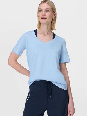 Синяя футболка с V-образным вырезом от Sweaty Betty Essential