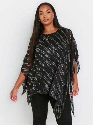 Блузка Yours Curve Drape Metallic