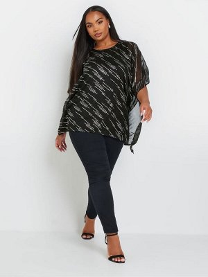 Блузка Yours Curve Drape Metallic