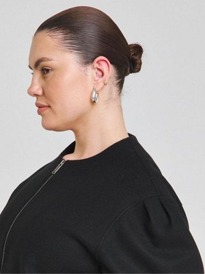 Черная куртка Simply Be из искусственной шерсти с подолом-пузырьком