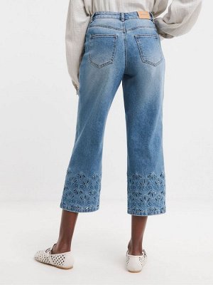 Прямые укороченные джинсы JD Williams Broderie