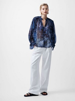French Connection Dawn Hallie Crinkle Blouse