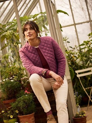 Стеганая куртка Crew Clothing Company, 100% хлопок, розового цвета.