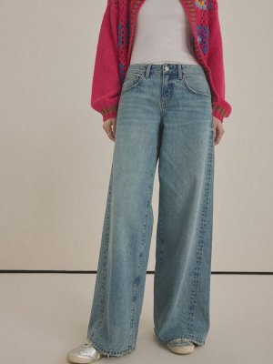 Отбеленные джинсы Super Wide Leg 100% Cotton