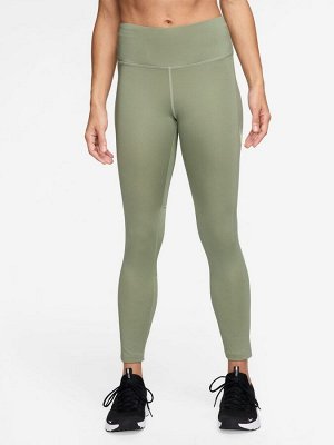 Зеленые леггинсы Nike Fast Mid Rise 7/8