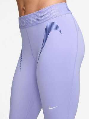 Сиреневый лед — леггинсы Nike Pro Mid Rise 7/8 с графикой