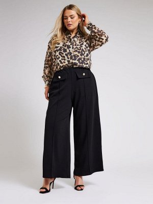 Коричневая рубашка с принтом зебры Yours Curve LONDON
