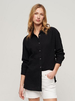 Пляжная рубашка Superdry Longline из 100% хлопка