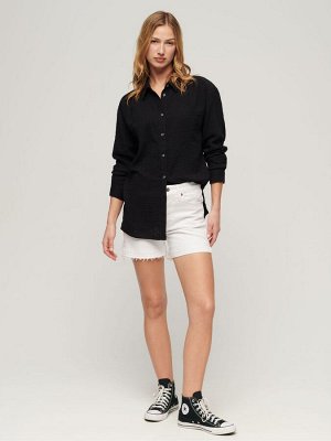 Пляжная рубашка Superdry Longline из 100% хлопка