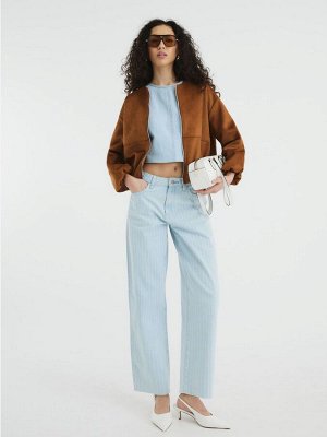 Джинсы River Island с бочкообразными полосками и швами
