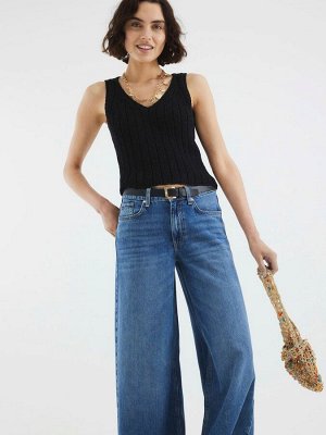 Мешковатые джинсы River Island с низкой талией и поясом