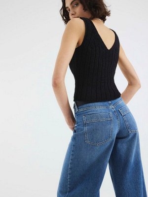 Мешковатые джинсы River Island с низкой талией и поясом