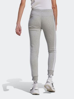 Серые флисовые джоггеры adidas Essentials с тремя полосками