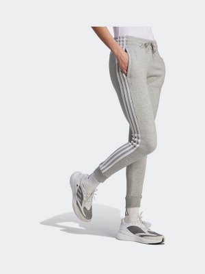 Серые флисовые джоггеры adidas Essentials с тремя полосками