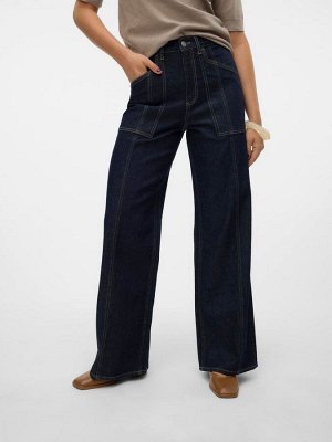 Джинсы VERO MODA Wide Leg Dark Denim с прошитыми карманами