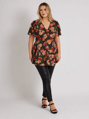 Блузка Yours Curve London с V-образным вырезом