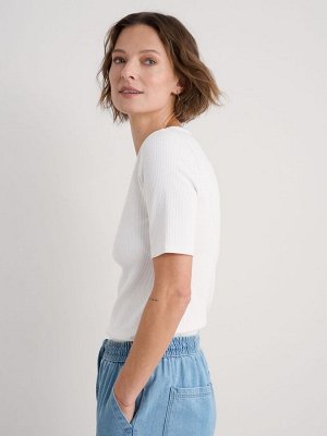 Белая футболка Seasalt Cornwall Gorse Lane Rib