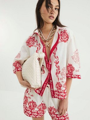Рубашка River Island Boxy Shell Riviera из 100% хлопка