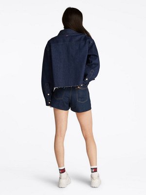 Укороченная джинсовая куртка-рубашка Tommy Jeans