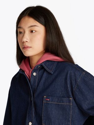 Укороченная джинсовая куртка-рубашка Tommy Jeans