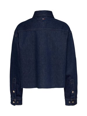 Укороченная джинсовая куртка-рубашка Tommy Jeans