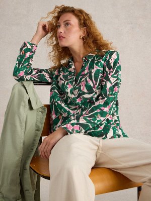 Рубашка Sophie из хлопка White Stuff Green