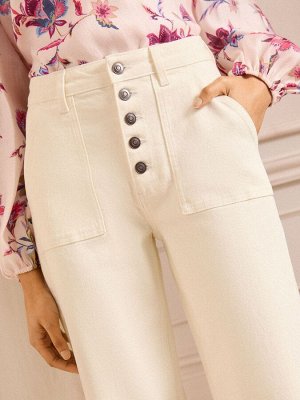 Джинсы Love & Roses Wide Leg с пуговицами и застежкой на пуговицы