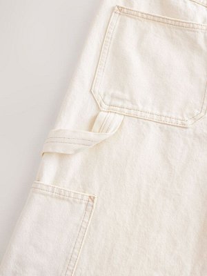 Джинсы Carpenter Wide Leg, 100% хлопок, экрю