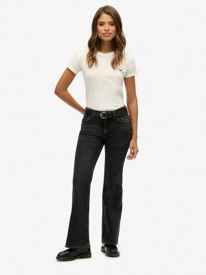 Wood Ridge Black - джинсы Superdry Vintage со средней посадкой и узкими джинсами-клеш