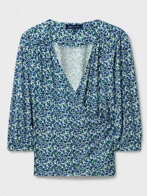 Топ с длинными рукавами и запахом Crew Clothing