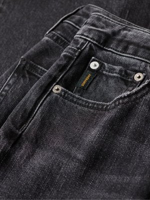 Wood Ridge Black - джинсы Superdry Vintage со средней посадкой и узкими джинсами-клеш