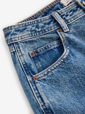 Джинсы Carpenter Wide Leg, 100% хлопок, средне-синие