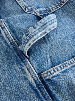 Джинсы Carpenter Wide Leg, 100% хлопок, средне-синие
