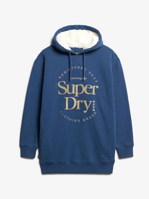 Платье с капюшоном и металлическим логотипом Superdry Luxe