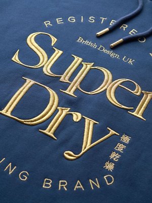 Платье с капюшоном и металлическим логотипом Superdry Luxe
