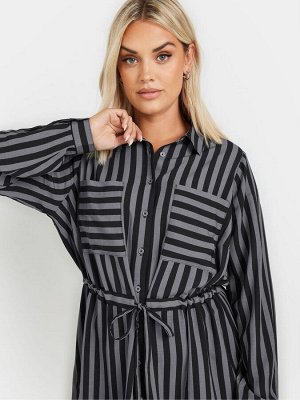Рубашка-туника Yours Curve Stripe Utility