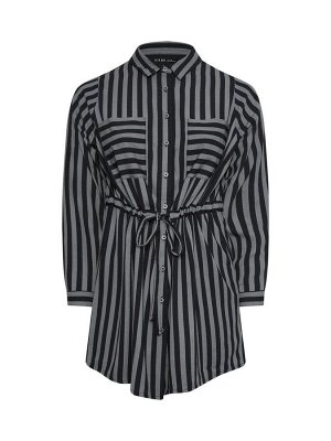 Рубашка-туника Yours Curve Stripe Utility