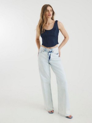 Джинсы River Island отбеленные, прямого кроя, 100% хлопок
