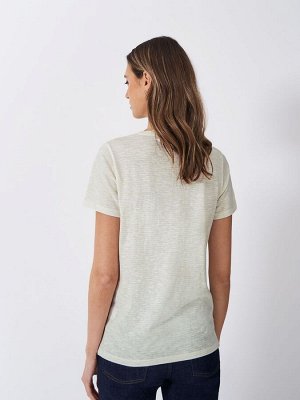 Футболка Crew Clothing Company Stripe с V-образным вырезом, 100% хлопок