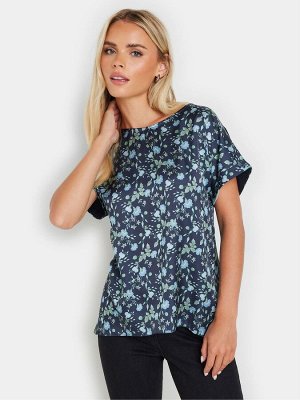 Топ с короткими рукавами M&Co Petite Woven Front