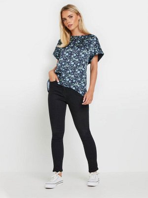 Топ с короткими рукавами M&Co Petite Woven Front