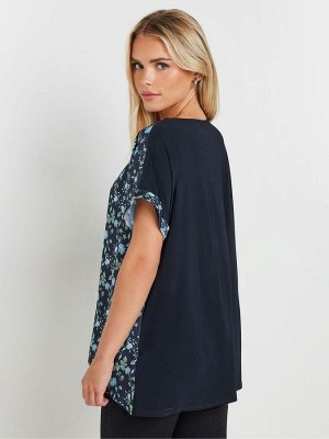 Топ с короткими рукавами M&Co Petite Woven Front