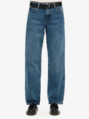 Blue Ground — джинсы Superdry средней посадки с широкими штанинами, 100% хлопок