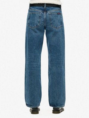 Blue Ground — джинсы Superdry средней посадки с широкими штанинами, 100% хлопок