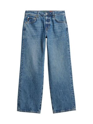 Blue Ground — джинсы Superdry средней посадки с широкими штанинами, 100% хлопок
