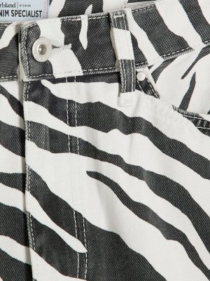 Джинсы River Island Zebra свободного кроя прямого кроя из 100% хлопка