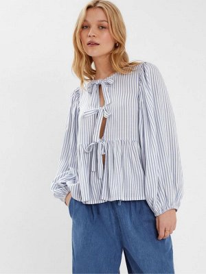 Блузка Accessorize в полоску с завязками спереди