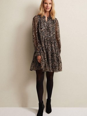 Платье-мини Shreya с леопардовым принтом Phase Eight Neutral